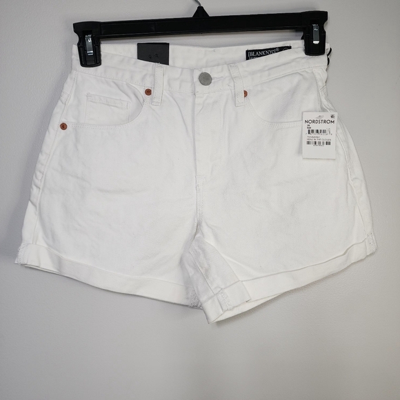 BlankNyc White Denim 'Head In The Clouds' Mom Shorts - Picture 3 of 6
